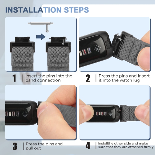 Elastic Nylon Sport Bands for Fitbit Inspire 3/Inspire 2/Inspire/Inspire HR/Ace 3/Ace 2 Women Men Kids, Adjustable Stretchy Comfortable Nylon