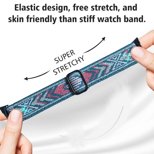 3 Pack Stretch Nylon Band Compatible with Pixel Watch Band, Soft Braided Elastic Wristbands for Google Pixel Watch Band, Adjustable Breathable Sport