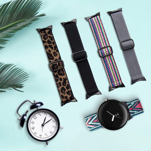 3 Pack Stretch Nylon Band Compatible with Pixel Watch Band, Soft Braided Elastic Wristbands for Google Pixel Watch Band, Adjustable Breathable Sport