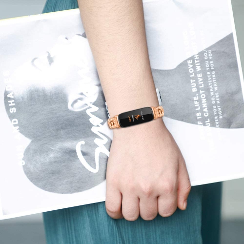 Compatible for Fitbit Inspire 3 Metal Bands with Tools, Rhinestone Diamond Crystal Wristband Adjustable Stainless Steel Bracelet Jewelry Strap for