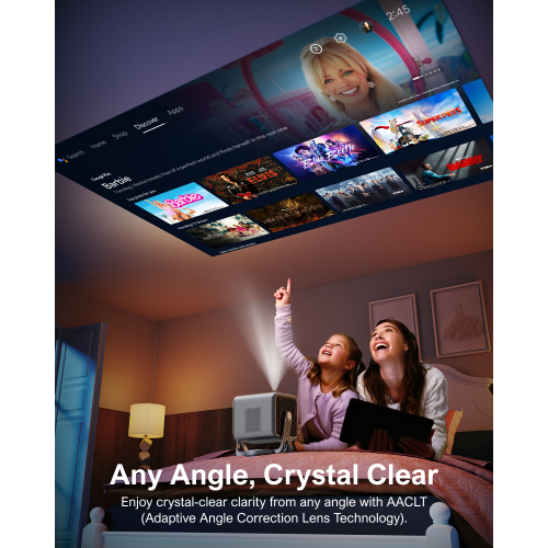 Projecteur ULTIMEA à décodage 4K, Android TV 11,0 avec Netflix et plus de 1000 applications, projecteur intelligent de films avec Dolby Audio, cardan