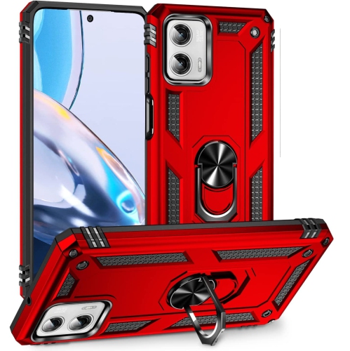 【CSmart】 Hybrid Magnetic Hard Armor Case with Ring Holder for Motorola Moto G Power 5G 2023 / Moto G 5G 2023, Red