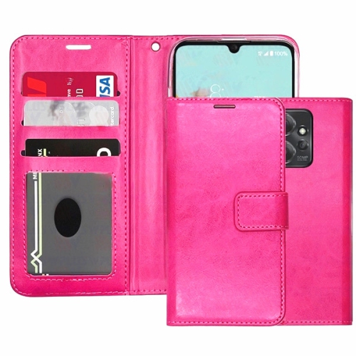 [CS] Motorola Moto G Power 5G 2023 / Moto G 5G 2023 Case, Magnetic Leather Folio Wallet Flip Case Cover with Card Slot, Hot Pink