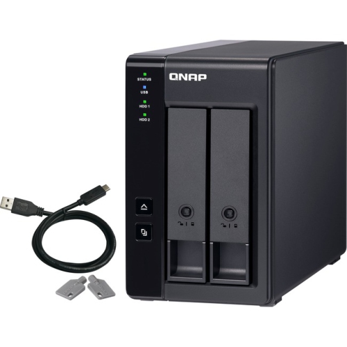 QNAP TR-002 2 Bay USB Type-C Direct Attached Storage with Hardware RAID