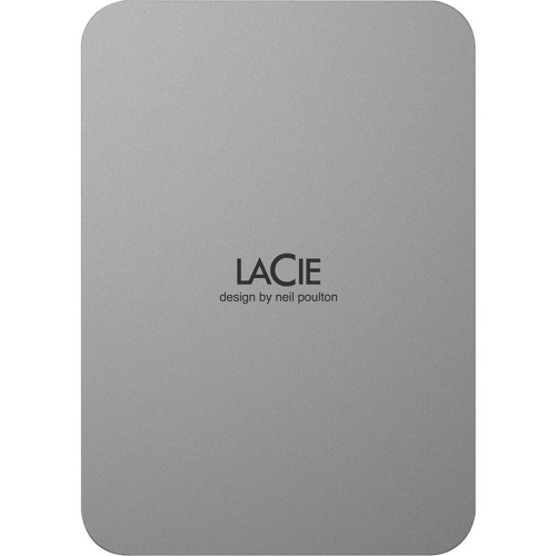 LaCie Mobile Drive 5TB 2.5" USB 3.2 Gen 1 Desktop External Hard Drive - Moon Silver -