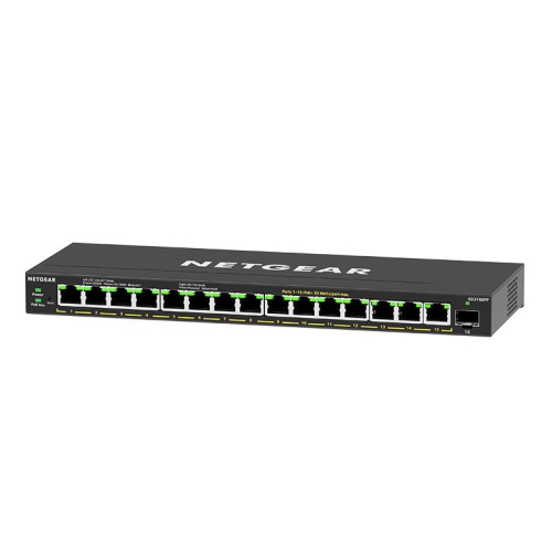 Netgear 16-Port Gigabit PoE+ Compliant Unmanaged Switch with SFP -