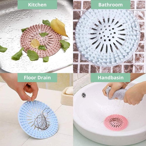 Shower Drain Hair Catcher Covers / Bathtub Strainer Hair Stopper Cover for Bathroom Bathtub and Kitchen Sink