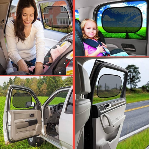 Pare-soleil de voiture BATTPIT, 19 x x12 po, pare-soleil de voiture pour glaces latérales et arrière, pare-soleil et rayons UV pour votre enfant,