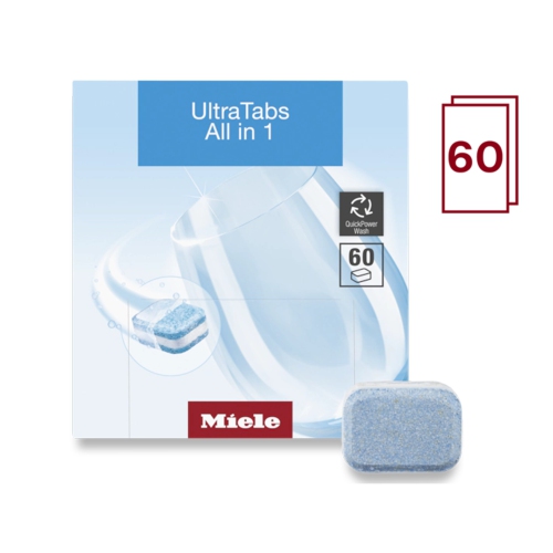Miele Sparkling Results Dishwashing Bundle - UltraTabs All in 1 Dishwashing Detergent(60 Tablets), Dishwasher Rinse Agent 500ml, Dishwasher Freshener