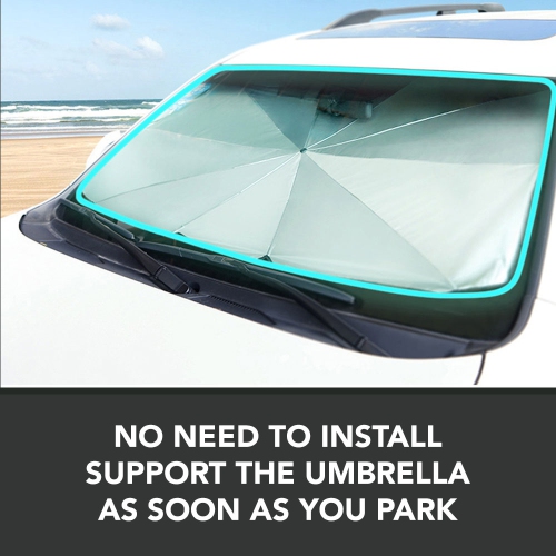 Foldable Car Windshield Sunshade Umbrella - UV Reflecting Sun Shade Heat Sun Visor Protector, Keep Your Vehicle Cool and Damage Free, Fit Most