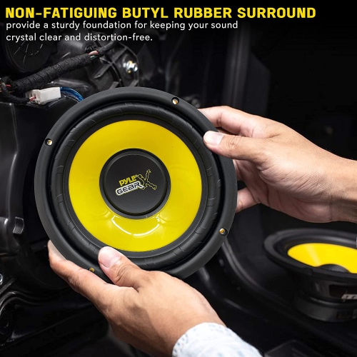 Pyle 6.5 Inch Mid Bass Woofer Sound Speaker System - Pro Loud Range Audio 300 Watt Peak Power w/ 4 Ohm Impedance and 60-20KHz Frequency Response for