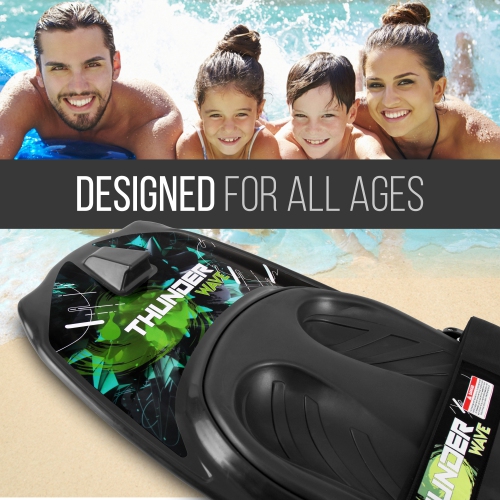 SereneLife Water Sport Kneeboard with Hook for Kids & Adults, Kneeboard with Strap for Boating, Waterboarding, Kneeling Boogie Boarding, Knee Surfing