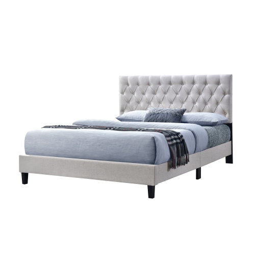 Queensons New York Bed (Fabric Beige)