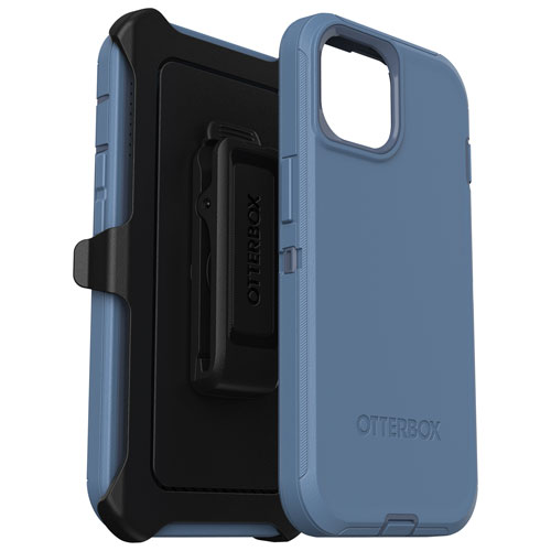 Étui rigide ajusté Defender d'OtterBox pour iPhone 15/14/13 - Bleu
