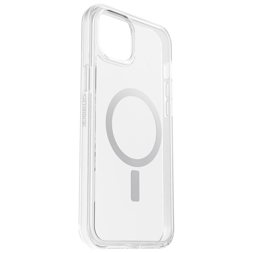 OtterBox Symmetry Fitted Hard Shell Case with MagSafe for iPhone 15 Plus - Clear