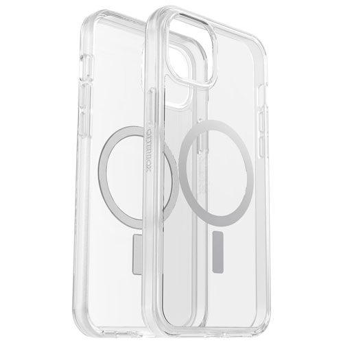 OtterBox Symmetry Fitted Hard Shell Case with MagSafe for iPhone 15 Plus - Clear