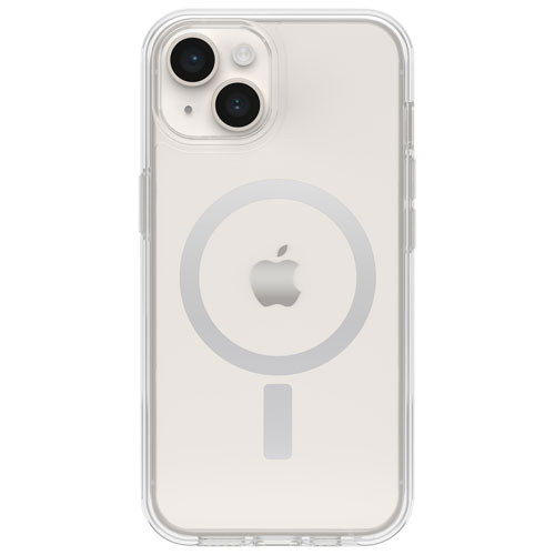 OtterBox Symmetry Fitted Hard Shell Case with MagSafe for iPhone 15 Plus - Clear