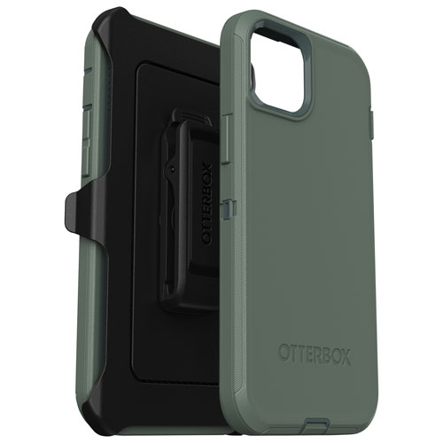Étui rigide ajusté Defender d'OtterBox pour iPhone 15 Plus - Vert