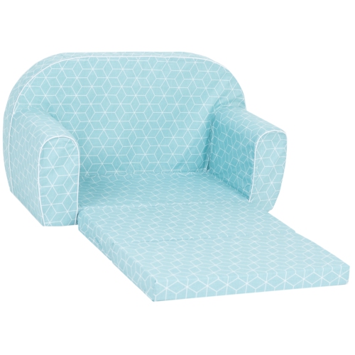 Delsit Kids Couch for Toddlers - 2 in 1 Convertible Foam Sofa to Lounger, Comfy Flip Out Lounge Chair for Children, Made in Europe