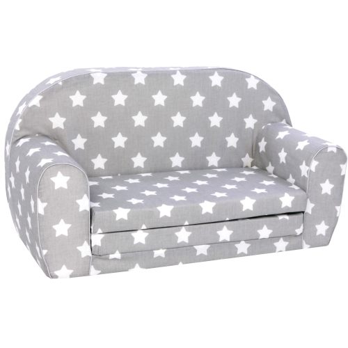 Canapé d'enfant Delsit pour tout-petits - divan convertible en mousse 2 en 1, fauteuil confortable rabattable pour enfants, fabriqué en Europe