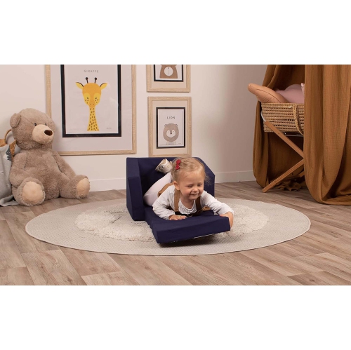 Delsit Kids Couch for Toddlers - 2 in 1 Convertible Foam Armchair to Lounger, Comfy Flip Out Lounge Chair, Sofa for Children, Made in Europe