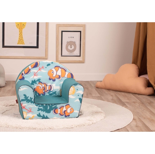 Delsit Kids Couch for Toddlers - Comfy Armchair for Children, Lightweight Foam Sofa and Reading Chair with Removable Cover, Made in Europe