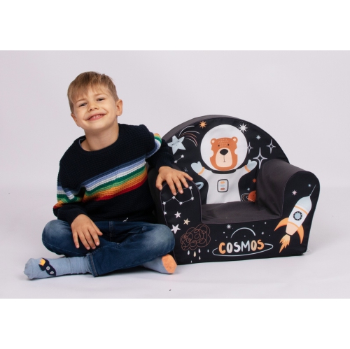 Delsit Kids Couch for Toddlers - Comfy Armchair for Children, Lightweight Foam Sofa and Reading Chair with Removable Cover, Made in Europe