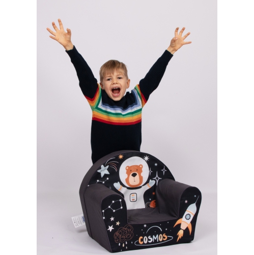 Delsit Kids Couch for Toddlers - Comfy Armchair for Children, Lightweight Foam Sofa and Reading Chair with Removable Cover, Made in Europe