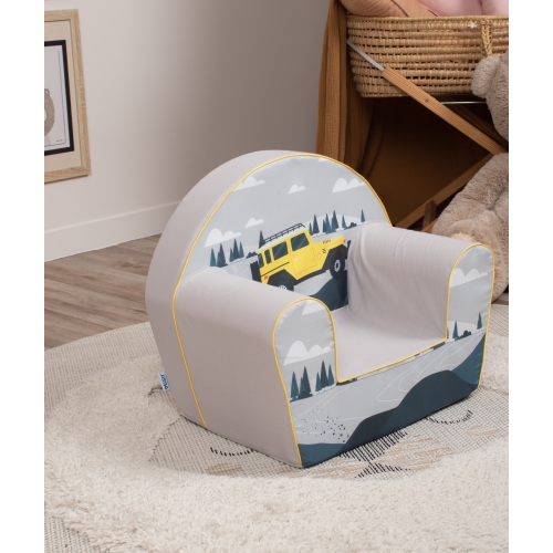 Delsit Kids Couch for Toddlers - Comfy Armchair for Children, Lightweight Foam Sofa and Reading Chair with Removable Cover, Made in Europe