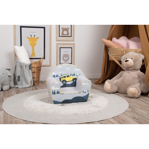 Delsit Kids Couch for Toddlers - Comfy Armchair for Children, Lightweight Foam Sofa and Reading Chair with Removable Cover, Made in Europe