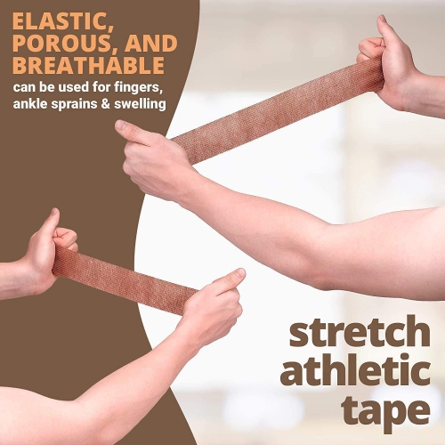 Self Adherent Cohesive Tape - 2" x 5 Yards, 12 Pack Self Adhesive Bandage Rolls & Sports Athletic Wrap for Ankle, Wrist, Knee Sprains and Swelling