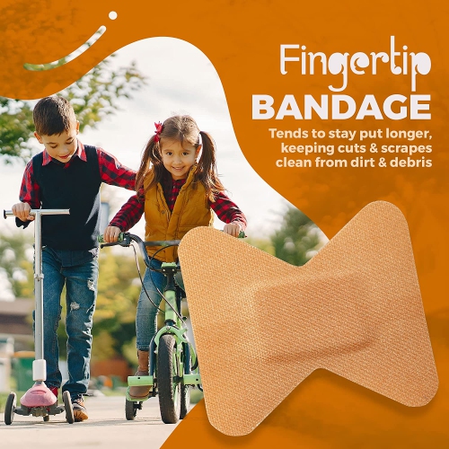 Flexible Fabric Bandages - Flex Fabric Adhesive Bandages Finger-Tip Bandages for Finger Care and to Protect Wounds from Infection -
