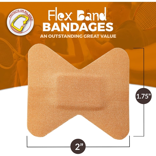 Flexible Fabric Bandages - Flex Fabric Adhesive Bandages Finger-Tip Bandages for Finger Care and to Protect Wounds from Infection -