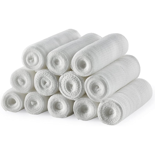 Gauze Bandage Rolls - 4 Yards Per Roll of Medical Grade Gauze Bandage and Stretch Bandage Wrapping for Dressing All Types of Wounds and First Aid Kit