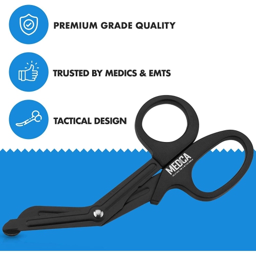 Medical Bandage Scissors - Trauma Scissors and EMT First Responder Shears - Made with Premium Quality Stainless Steel for Nurse, Doctors, First Aid