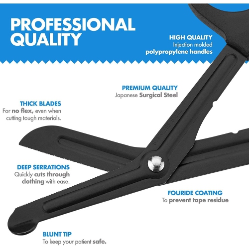 Medical Bandage Scissors - Trauma Scissors and EMT First Responder Shears - Made with Premium Quality Stainless Steel for Nurse, Doctors, First Aid