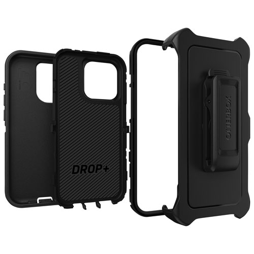 Étui rigide ajusté Defender d'OtterBox pour iPhone 15 Pro - Noir