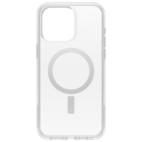 Étui rigide ajusté Symmetry d'OtterBox avec MagSafe pour iPhone 15 Pro Max - Transparent
