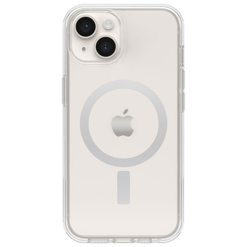 Étui rigide ajusté Symmetry d'OtterBox avec MagSafe pour iPhone 15 Pro Max - Transparent