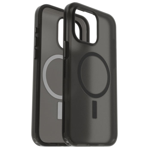 Étui rigide ajusté Symmetry SoftTouch d'OtterBox avec MagSafe pour iPhone 15 Pro Max - Noir