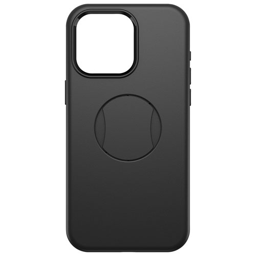 OtterBox OtterGrip Symmetry Fitted Hard Shell Case with MagSafe for iPhone 15 Pro Max - Black