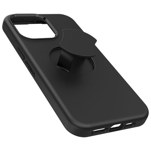OtterBox OtterGrip Symmetry Fitted Hard Shell Case with MagSafe for iPhone 15 Pro Max - Black