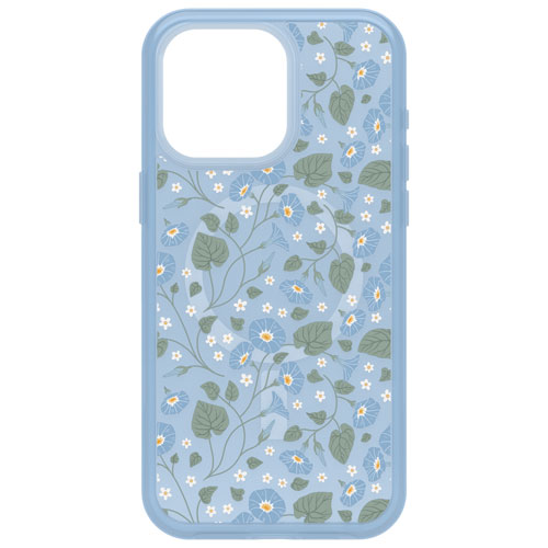 OtterBox Symmetry Fitted Hard Shell Case with MagSafe for iPhone 15 Pro Max - Blue/Floral