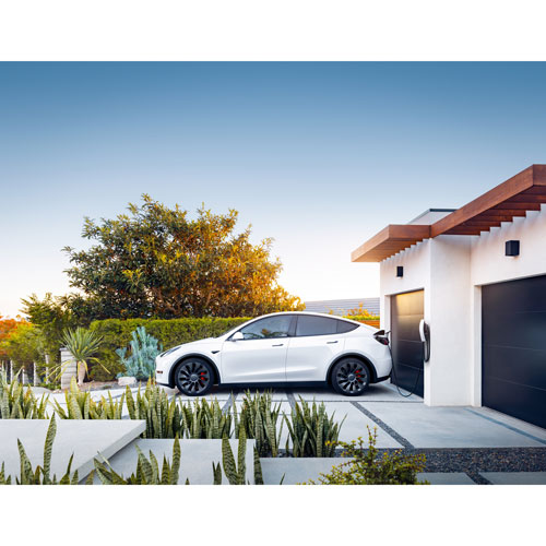 Tesla - Wall Connector Hardwired Electric Vehicle Charger - up to 48A - 24' – White