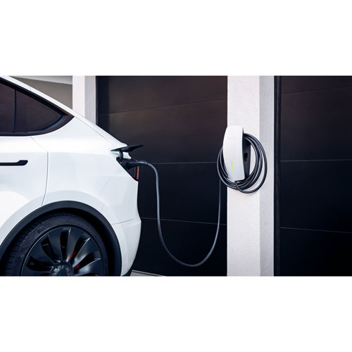 Tesla - Wall Connector Hardwired Electric Vehicle (EV) Charger - up to 48A - 24' – White