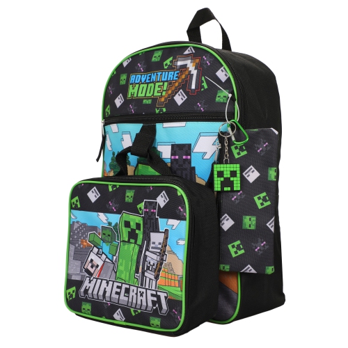 Minecraft Adventure Mode 5 Piece Kids 16" Backpack Set