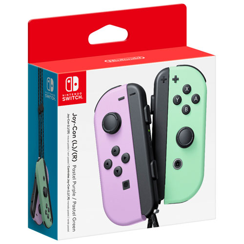 Nintendo Switch Left and Right Joy-Con Controllers - Pastel Purple/Pastel Green
