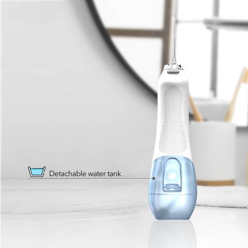 Dartwood Dental Cordless Oral Irrigator - Teeth Cleaning Kit - with Four Dental Tips and 10 Ounce Tank