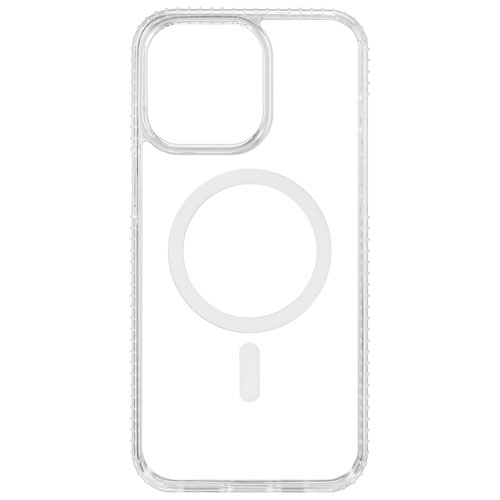 Insignia Fitted Hard Shell Case with MagSafe for iPhone 15 Pro Max - Clear