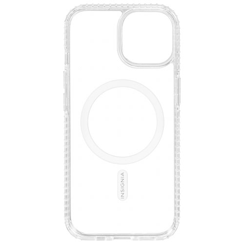 Insignia Fitted Hard Shell Case with MagSafe for iPhone 15 - Clear